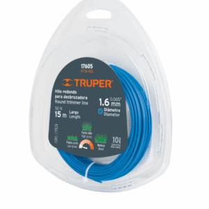 HILOP REDONDO, PARA DESBROZADORA, 1.6mm x 15m, BLISTER TRUPER, 17605
