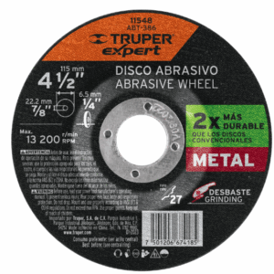 DISCO TIPO 27 DE 4-1/2' x 6.4 mm DESBASTE DE METAL, EXPERT, 11548