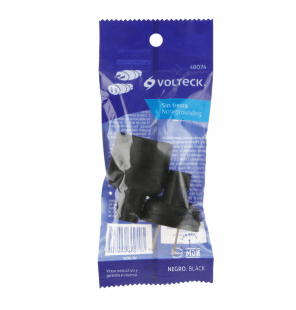 CLAVIJA Y CONTACTO DE HULE, BOLSA CON 2 PZ, Volteck, 48074