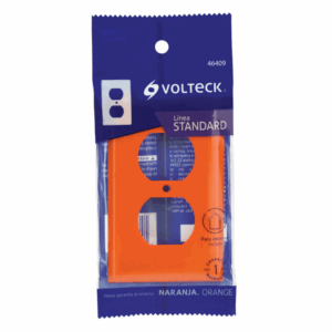 VOLTECK PLACA PARA CONTACTO DUPLEX TIERRA AISLADA, LÍNEA ESTÁNDAR, 46409