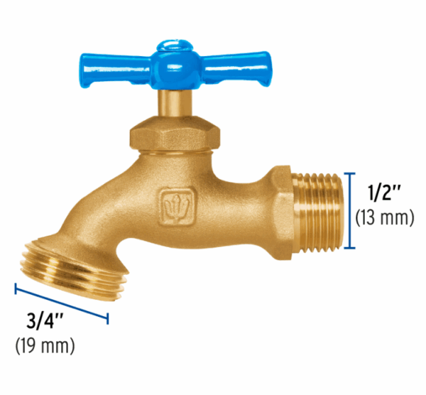 LLAVE P/MANGUERA, DE LATÓN, 140g, 1/2', granel, FOSET, 49082 - Imagen 2