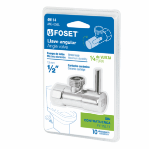 Foset LLAVE ANGULAR, 1/4 VUELTA, SIN CONTRATUERCA, MANERAL PALANCA,49114