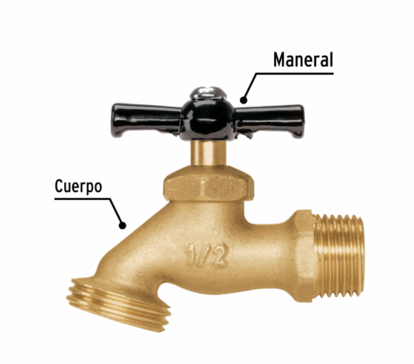 LLAVE P/MANGUERA, DE LATÓN, 100g, 1/2', GRANEL, PRETUL 22146 - Imagen 3