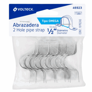 BOLSA CON 10 ABRAZADERAS 1/2' TIPO OMEGA PARA TUBO, Volteck, 46923