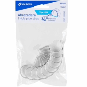 BOLSA CON 10 ABRAZADERAS 3/4' TIPO UÑA PARA TUBO, Volteck, 46921