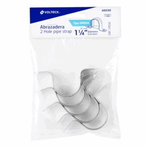 BOLSA CON 5 ABRAZADERAS 1-1/4' TIPO OMEGA PARA TUBO, Volteck, 46030