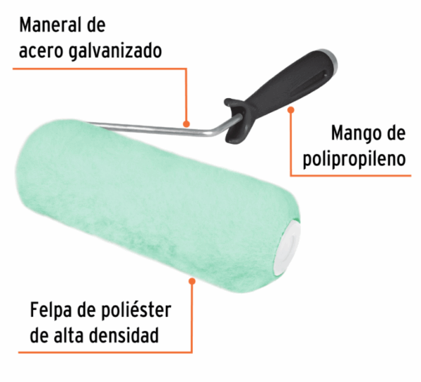 RODILLO PARA PINTAR 7' x 5/8' SUPERFICIES LISAS, Truper, 13880 - Imagen 3