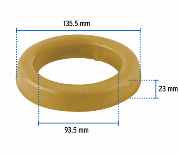 CUELLO DE CERA SIN GUÍA PARA WC, 150 g, Foset, 49359 - Imagen 2