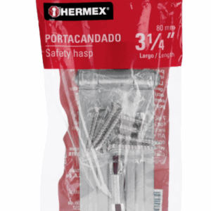 PORTACANDADO DE ACERO ZINCADO 3-1/4', Hermex, 43741