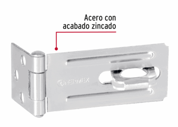 PORTACANDADO DE ACERO ZINCADO 3-1/4', Hermex, 43741 - Imagen 3