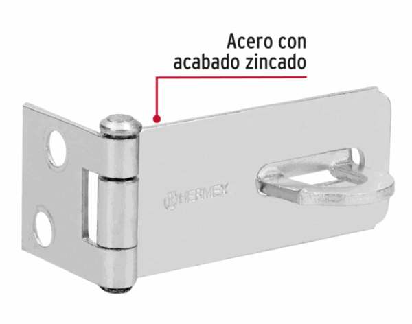 PORTACANDADO DE ACERO ZINDACO 1-3/4', Hermex, 43731 - Imagen 3