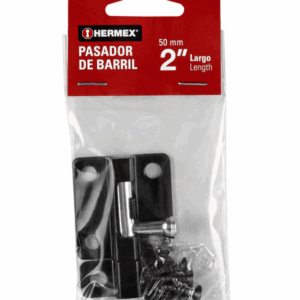 PASADOR DR BARRIL 2' DE ACERO ACABADO NEGRO, Hermex, 43693