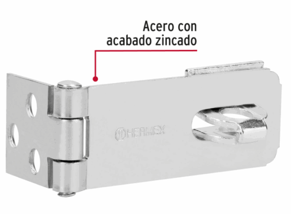 POETACANDADO DE ACERO ZINCADO 2-1/2', Hermex, 43736 - Imagen 3