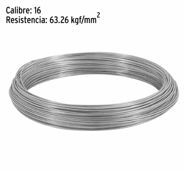KILO DE ALAMBRE GALVANIZADO, CALIBRE 16, FIERO, 44467 - Imagen 2