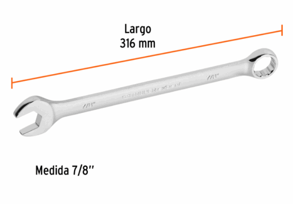 LLAVE CONBINADA EXTRALARGA 7/8' x 316 mm DE LARGO, Expert, 15600 - Imagen 2