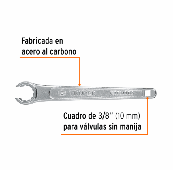 Llave 9' para tanque de gas, Truper,15490 - Imagen 2