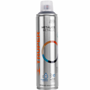 TRUPER PINTURA EN AEROSOL, CROMO METÁLICO, BOTE ESBELTO, 400 ml,19053