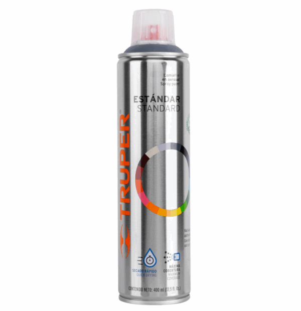 TRUPER PINTURA EN AEROSOL, GRIS PRIMARIO, BOTE ESBELTO, 400 ml,19056