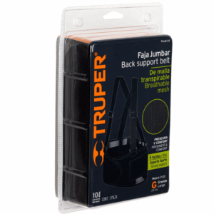 FAJA LUMBAR DE MALLA TRANSPIRABLE, TALLA G, Truper,11966