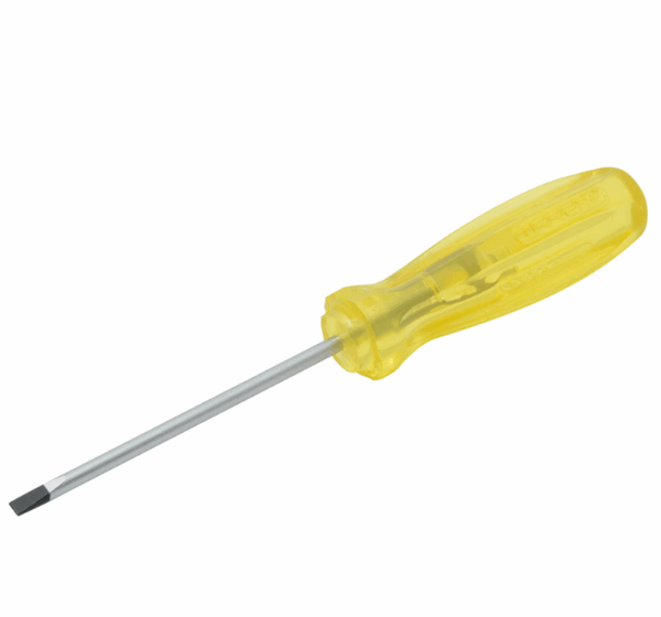 DESTORNILLADOR CON MANGO ÁMBAR, PUNTA CABINET BARRA REDONDA 1/8" x 3" Urrea,9623