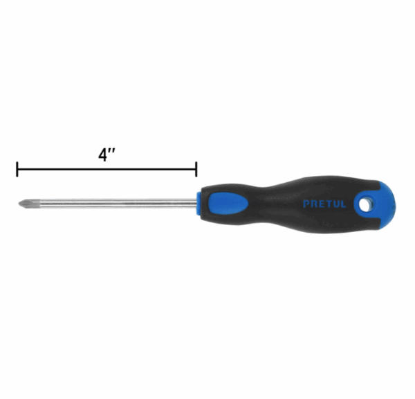 DESARMADOR DE CRUZ 1/4' x 4' MANGO COMFORT GRIP, Pretul,21496 - Imagen 2
