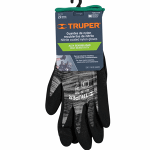 GUANTES DE NYLON RECUBIERTOS DE NITRILO ARENOSO, M, TRUPER,17064