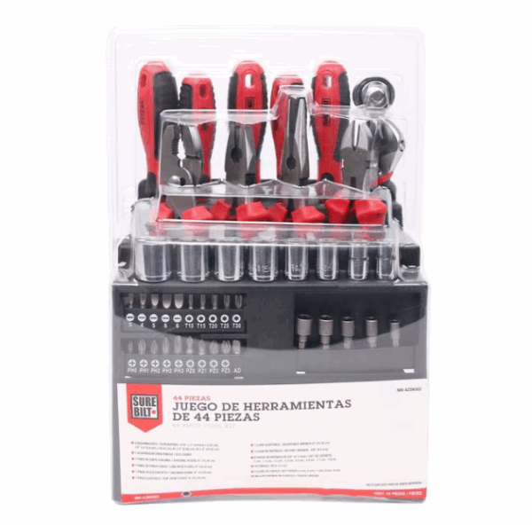 JUEGO DE HERRAMIENTAS 44 PZAS, SURE BILT,  NM- AZSK002