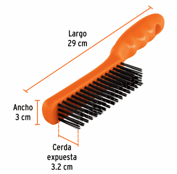 CEPILLO DE ALAMBRE 64 PINCELES DE ACERO AL CARBONO, TRUPER,11559 - Imagen 3