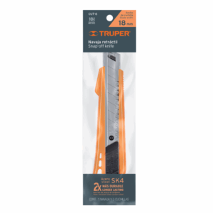 CUTTER 18 mm REFORZADO DE PLASTICO CON ALMA METALÍCA, Truper,16974