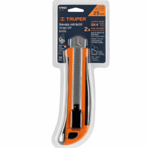 CUTTER  25 mm PROFESIONAL CON ALMA METALÍCA Y GRIP, Truper,17901